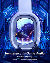 Load image into Gallery viewer, Jeecoo G80 Wireless Gaming Headset - 7.1 Surround Sound, Detachable Noise Canceling Mic, Low Latency 2.4G Wireless Gaming Headphones, Shining RGB - Works with PS4 PS5 PC Laptop Computers