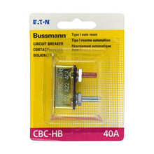 Load image into Gallery viewer, Bussmann (BP/CBC-40HB-RP) 40 Amp Type-I Stud Mount Circuit Breaker with Lengthwise Bracket