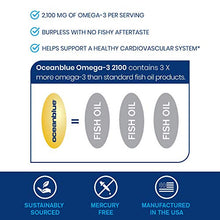 Load image into Gallery viewer, Ocean Blue Omega 3 2100-138 ct - Bonus Bottle 15% More Free - 2100 MGS of DHA EPA DPA per serv - Heart Eye Brain Support - No Fishy Aftertaste - 88% Fish Oil Concentration - Natural Orange Flavor