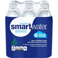 Load image into Gallery viewer, smartwater Vapor Distilled Premium Water, 16.9 Fl Oz (Pack of 6)