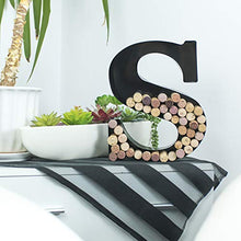 Load image into Gallery viewer, Made Easy Kit Metal Letter Wine Cork Keepsake Saver & Holder Monogram w/Free Wall Mount Kit A-Z (Letter L, Large)