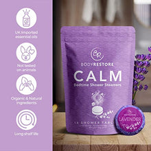 Load image into Gallery viewer, BodyRestore Shower Steamers (Pack of 15) Mother's Day Gifts for Mom - Lavender Essential Oil Scented Aromatherapy Shower Bomb, Nighttime Shower Tablets, Gifts for Women and Men