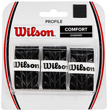 Load image into Gallery viewer, WILSON Sporting Goods Profile Tennis Racquet Over Grip, Black (WRZ4025BK)