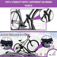 Load image into Gallery viewer, ERKUL Bike Rack for Car - Aluminum Bicycle Carrier for Roof Racks | Black