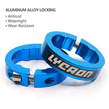 Load image into Gallery viewer, LYCAON Bike Handlebar Grips, Non-Slip-Rubber Adjustable Bicycle Handle Grip with Aluminum Lock, Bike Grips for Mountain Road Foldable Bike MTB BMX with End Caps (Blue, General End Caps)