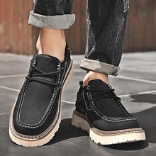 Load image into Gallery viewer, ALITIKAVIC Mens Moccasin Leather Shoes Breathable Casual Loafers Black