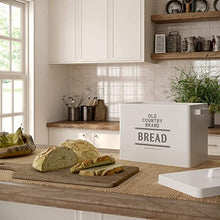 Load image into Gallery viewer, Barnyard Designs Old Country Brand Kitchenware Bundle Set, Metal Canisters, Napkin Holder, Bread Box Storage Container, Farmhouse Kitchen Counter, White