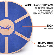 Load image into Gallery viewer, Yes4All Wooden Wobble Balance Board – Exercise Balance Stability Trainer 15.75 inch Diameter - Blue - ²L6CJZ