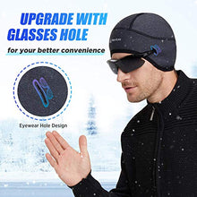 Load image into Gallery viewer, Hikenture Skull Cap Helmet Liner with Glasses Holes, Winter Thermal Cycling Cap, Gray 2 Pack