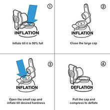 Load image into Gallery viewer, Inflatable Travel Foot Rest Pillow | Kids Airplane Bed | Adjustable Height Leg Pillow | Make a Flat Bed for Kids and Toddlers | Great for Airplane, Train, car(Grey, 2 Pack)