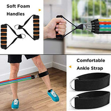 Load image into Gallery viewer, Liford Sport 11 Pack Exercise Resistance Bands with Handles Set,Workout Equipment for Women Men Home Gym, Home Workouts,Physical Therapy,Gym Training,Yoga