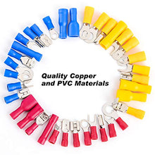 Load image into Gallery viewer, Nilight 540PCS Mixed Quick Disconnect Electrical Insulated Butt Bullet Spade Fork Ring Solderless Crimp Terminals 22-16/16-14/12-10 Gauge Electrical Wire Connectors Assortment Kit, 2 Years Warranty