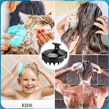 Load image into Gallery viewer, Hair Scalp Massager Shampoo Brush,Soft Silicone Hair Brush for Wet Dry Oily Curly Straight Thick Thin Rough Long Short Natural Men Women Kids Pets Hair Care Tools(Black)