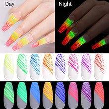 Load image into Gallery viewer, Ownest 8 Colors Luminous Spider Gel,Spider UV Gel Nail Art Drawing Glue DIY Manicure Art Decoration,with 3 Nail Painting Pen-8ml