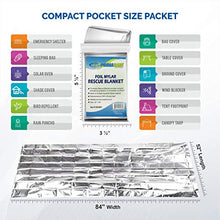 Load image into Gallery viewer, Primacare HB-10 Emergency Foil Mylar Thermal Blanket (Pack of 10), 52" Length x 84" Width, Silver