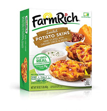 Load image into Gallery viewer, Farm Rich Loaded Potato Skins Stuffed with Cheddar Cheese and Bacon, Made with Real Idaho Potatoes, Frozen, 16 Ounces
