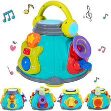 Load image into Gallery viewer, iPlay, iLearn Baby Music Activity Cube Play Center, Kids Karaoke Singing Sensory Toys, Lights Sounds, Guitar Drum Microphone Trumpet Gift for 12 18 Months, 1 2 3 Year Olds, Infants Toddlers Girls Boys