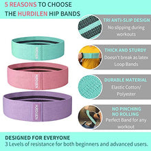 Load image into Gallery viewer, Hurdilen Resistance Bands Loop Exercise Bands - Workout Bands Hip Bands Wide Resistance Bands Hip Resistance Band for Legs and Butt - Activate Glutes and Thighs