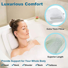 Load image into Gallery viewer, Full Body Bath Pillow, Upgraded Non-Slip Bath Cushion for Tub, Spa Bathtub Pillow Mattress for Head Neck Shoulder and Back Rest Support,Hot Tub Accessories – 50"x 15"