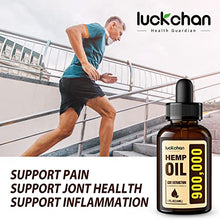 Load image into Gallery viewer, (4 Pack) Hemp Oil for Pain Relief and Inflammation - Helps Anxiety Stress Relaxation Sleep Mood Focus Joint - Made from Hemp Seed Oil - Organic Vegan Extract Drops Tincture
