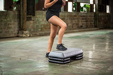 Load image into Gallery viewer, The Step (Made in USA) Original Aerobic Platform – Circuit Size Grey Aerobic Platform and Four Original Black Risers Included with 4, 6, and 8 Platform Height Options