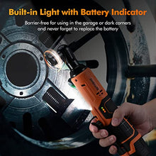 Load image into Gallery viewer, Cordless Ratchet Wrench Set, Electric Ratcheting Wrench Tool Kit 3/8" 45 Ft-lbs 400 RPM 16.8V, w/2-Pack Lithium-Ion Batteries 8 Sockets LED Light Ideal for Garages Heavy Duty