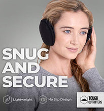 Load image into Gallery viewer, Ear Muffs for Men & Women - Winter Ear Warmers Behind the Head Style - Ear Covers for Cold Weather Black Soft Fleece Earmuffs