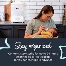 Load image into Gallery viewer, Tommee Tippee Steridryer Electric Steam Sterilizer and Dryer for Baby Bottles and Accessories, Kills Viruses* and 99.9% of Bacteria, White