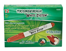 Load image into Gallery viewer, Ticonderoga White System Dry Erase Marker, Chisel Tip, Red, 12-Pack (92001)