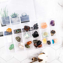 Load image into Gallery viewer, SGHUO 18 Compartment Organizer Box with Adjustable Dividers, 4 Pack Plastic Storage Container for Jewelry, Craft DIY, Bead, Sewing, Dip Powder, Hair Accessories, Thread