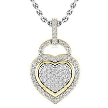 Load image into Gallery viewer, Dazzlingrock Collection 0.24 Carat (ctw) 10K Round Diamond Ladies Heart Pendant 1/4 CT (Silver Chain Included), Yellow Gold