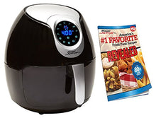 Load image into Gallery viewer, Power Air Fryer XL 3.4 QT Black - Turbo Cyclonic Airfryer With Rapid Air Technology For Less or No Oil. Include Recipes Book