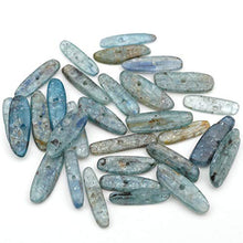 Load image into Gallery viewer, 30 Pcs Long Light Blue Side Drilled Kyanite Spike Beads Avg Length 20mm