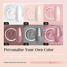 Load image into Gallery viewer, Dip Powder Nail Set, AZUREBEAUTY 6 Colors Classic Nude Collection Skin Tone Glitter Pastel Dipping Powder Starter Kit French Nail Art Manicure DIY Salon Home Gifts for Women, No Need Nail Lamp Cured