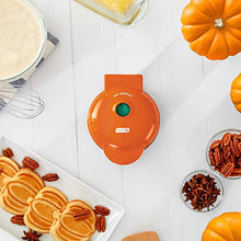 Load image into Gallery viewer, Dash DMWP001OR Machine for Individual, Paninis, Hash Browns, other Mini waffle maker, 4 inch, Orange pumpkin