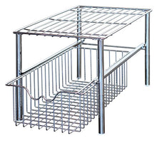 Load image into Gallery viewer, DecoBros Stackable Under Sink Cabinet Sliding Basket Organizer Drawer,Chrome