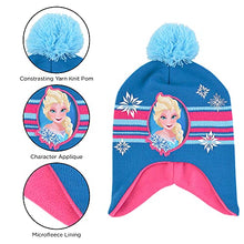 Load image into Gallery viewer, Disney Little Winter Hat, Kids Gloves or Toddlers Mittens, Frozen Elsa and Anna Baby Beanie for Boy Girl Ages, Blue/Pink, Age 4-7
