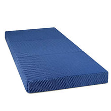 Load image into Gallery viewer, Olee Sleep 4 " Tri-Folding Topper (Twin), Blue