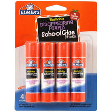 Load image into Gallery viewer, Elmer's Disappearing Purple School Glue Sticks, 0.24 oz Each, 4 Sticks per Pack (E543)