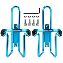 Load image into Gallery viewer, GOADAFOO 2Pack Bike Water Bottle Holder Bike Accessories for Adult Bikes Lightweight Bicycle Cup Holder Cage (Blue)