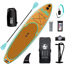 Load image into Gallery viewer, DAMA 10'6"x32"x6" Inflatable Stand Up Paddle Board, Yoga Board, Camera Seat, Floating Paddle, Hand Pump, Board Carrier, Waterproof Bag, Drop Stitch, Traveling Board for Surfing