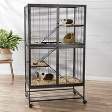 Load image into Gallery viewer, AmazonBasics Small Animal Metal Pet Cage with Wheels, Two-Story (63-Inch)