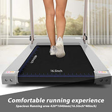 Load image into Gallery viewer, FUNMILY Folding Treadmill, 2.25HP Portable Treadmill with Table Holder & Bluetooth Speaker, Multifunctional Running Machine for Office Home Gym, Zero Installation (Silver)