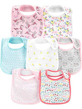 Load image into Gallery viewer, Simple Joys by Carter's Girls' 7-Pack Teething Bibs, Multi, One Size