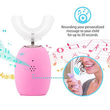 Load image into Gallery viewer, USparkle 360 Degree U-Shape Kids’ Electronic Toothbrush Teeth Whitening Voice Recording (white)