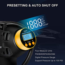 Load image into Gallery viewer, Tire Inflator Air Compressor, 20V Cordless Tire Pump with Digital Pressure Gauge, AUTO-OFF Function, 12V Car Power Adapter for Car Tires, Bicycle, Motorcycle, Balls, C P CHANTPOWER
