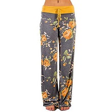 Load image into Gallery viewer, Women Pants Neartime Print Loose Casual Pants American Flag Drawstring Wide Leggings (2XL, Yellow)