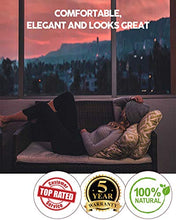 Load image into Gallery viewer, MIERES Patio Furniture Sets 4 Pieces-Sturdy Wicker Outdoor Indoor Conversation Bistro |304 Metal Feet | Bench Seat Two Rattan Chairs One Glass Top Table |for Porch Backyard, Brown