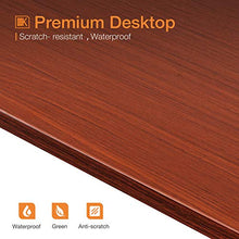 Load image into Gallery viewer, ODK Computer Writing Desk 39 inch, Sturdy Home Office Table, Work Desk with A Storage Bag and Headphone Hook, Teak
