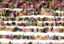 Load image into Gallery viewer, 1 Strand Natural Multi Colors Tourmaline Gemstone Smooth Free Form 5-8mm Loose Stone Chip Beads 33 Inch for Jewelry Craft Making GZ1-11